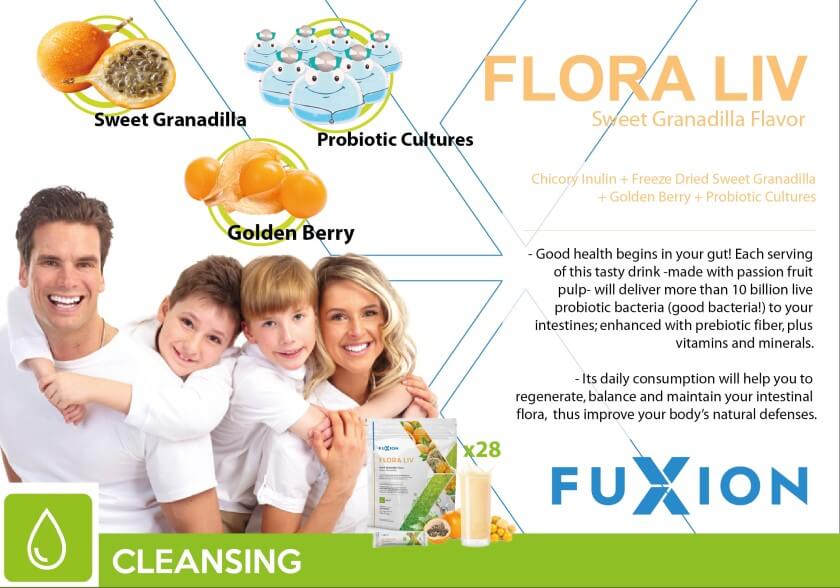 FLORA LIV FUXION USA: inulin, probiotics and natural prebiotics in sachets. Price